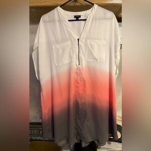 Torrid 1x sunset ombré georgette tunic top SOLD OUT plus